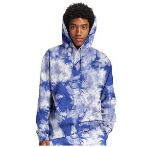 Men’s TIE DYE pullover hoodie and drawstring waist jogger sweatsuit.